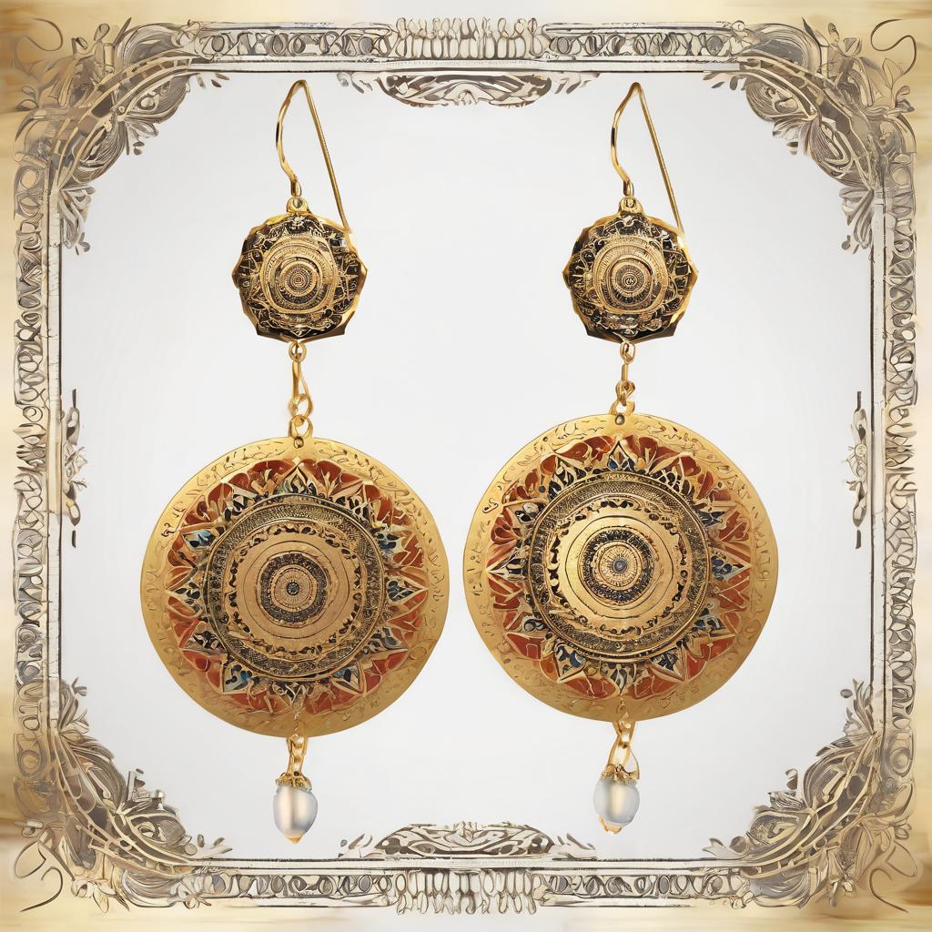 Entdecke die Vielfalt: Boho-Ohrringe mit goldfarbenem Mandala für deinen perfekten Look!