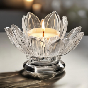 Entdecke die zauberhaften Lotus Kerzenhalter aus Kristallglas – der perfekte Glanz für dein Zuhause!