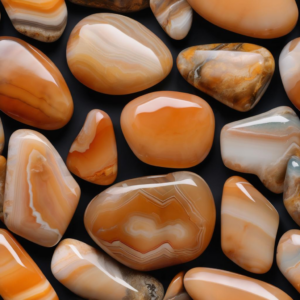 Entdecke die faszinierenden Aprikosenachat A-Qualität Trommelsteine: Ein Must-Have für deine Sammlung!