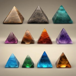 Entdecke das Set von 7 pyramidenförmigen Steinen in den Chakrenfarben – Dein Weg zu mehr Energie und Balance!