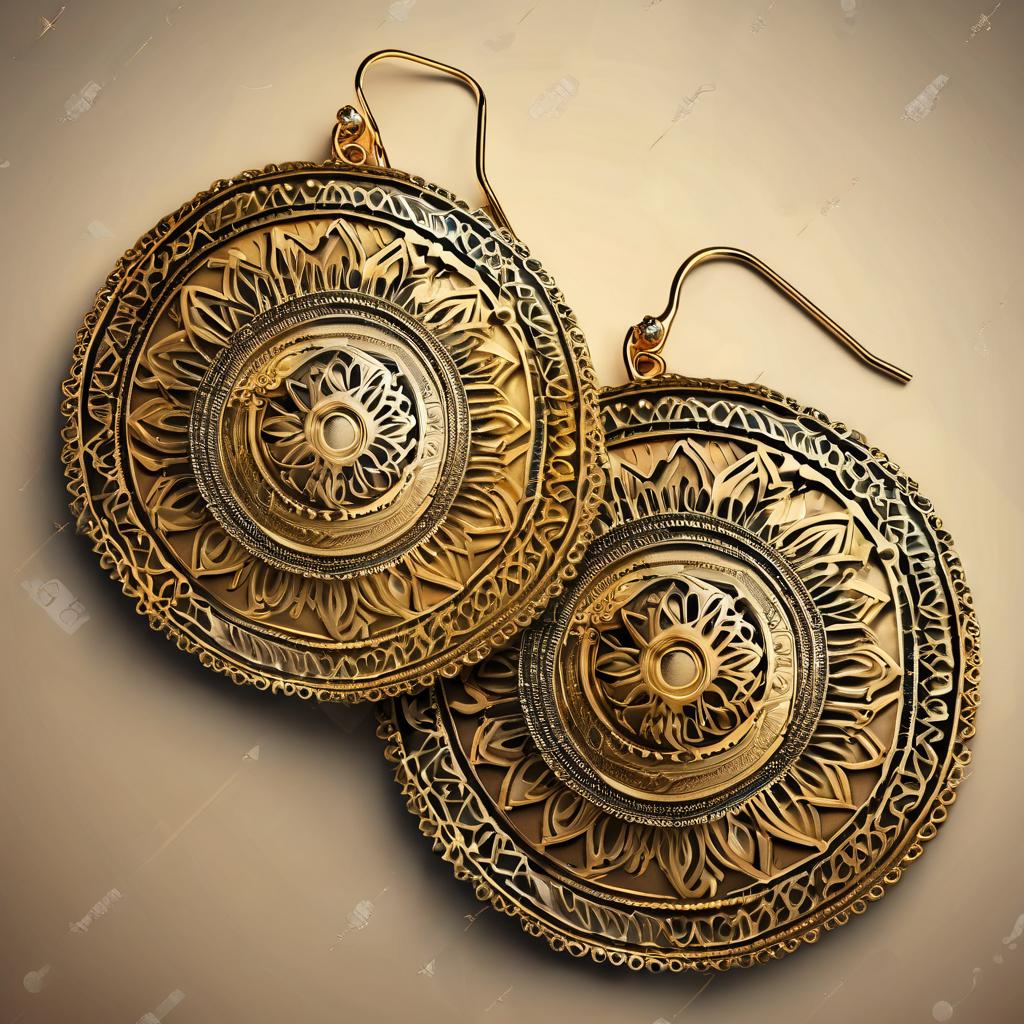 Entdecke die Magie der Boho-Ohrringe mit goldfarbenem Mandala – dein neuer Lieblingsschmuck!