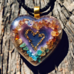 Warum du Orgont Anhänger mit herzförmigen Edelsteinen für dein Chakra brauchen solltest