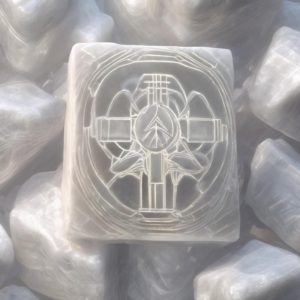 Entdecke die Magie des Selenit Steins mit Göttin Symbol – Ein Must-Have für dein Zuhause!