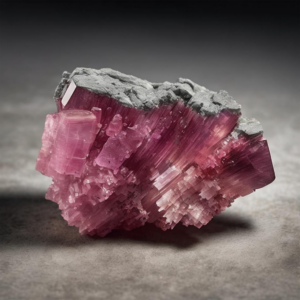 Entdecke den rohen rosa Turmalin in Matrix Edelstein: Ein faszinierender Blick auf die Schätze der Natur!