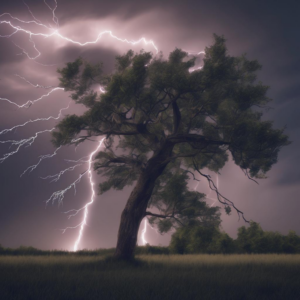 Traumdeutung: Was bedeutet es, wenn dir ein Blitzeinschlag in den Baum träumt?