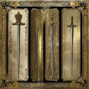 Entdecke das Amulett Stahl Gold Tarot Drei der Schwerter: Deine neue Kraftquelle!